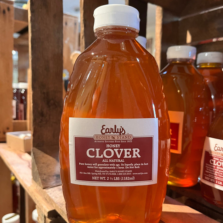 2.5lb Clover Honey in squeeze bottle
