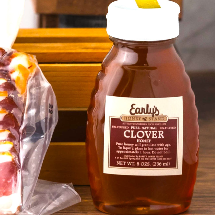 8 oz clover honey ( local)