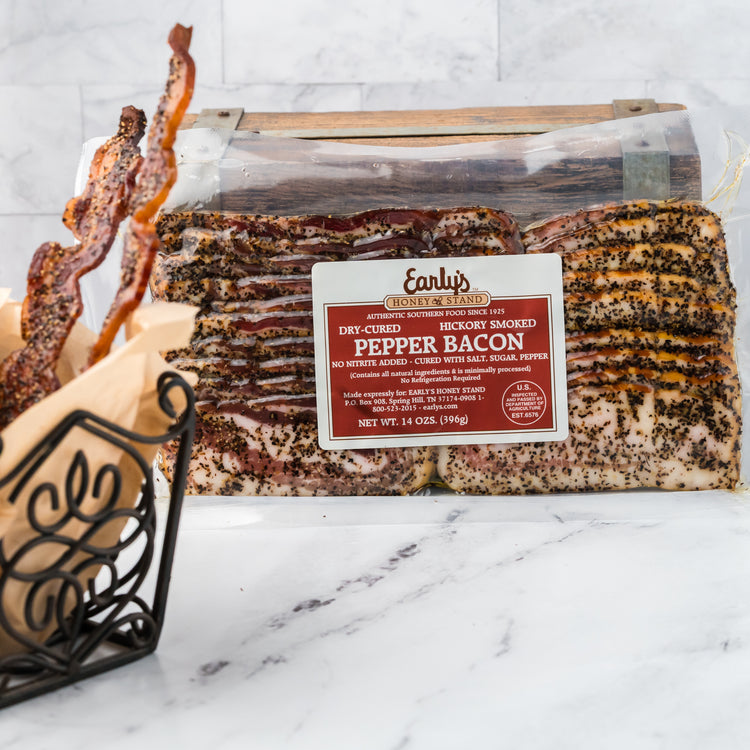 Hickory Smoked Peppered Bacon