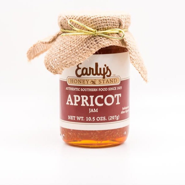Sweet, Delicious Apricot Jam in a 10.5 oz jar, great for spreading on a warm biscuit or on charcuterie boards!
