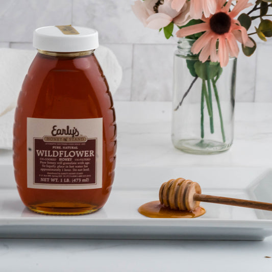 1 lb Wildflower Honey in glass
