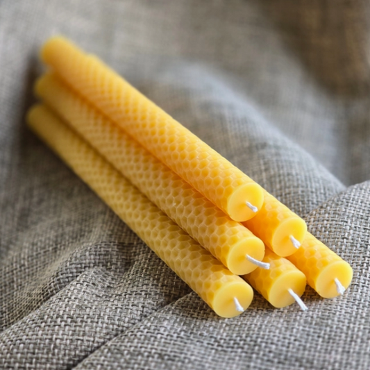 Beeswax Taper Candle - Honeycomb