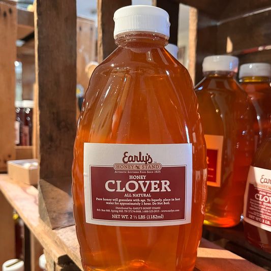 2.5lb Clover Honey in squeeze bottle
