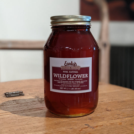 2.5 lb. Wildflower Honey in glass